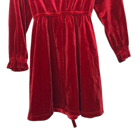 NEW INC International Concepts Girls Velvet Dress 3T Red Belted Long Sleeve - Picture 8 of 8